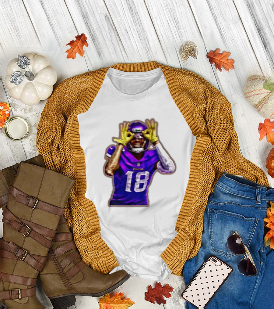 Football Minnesota Vikings Justin Jefferson Trippy Now U See Me T-Shirt