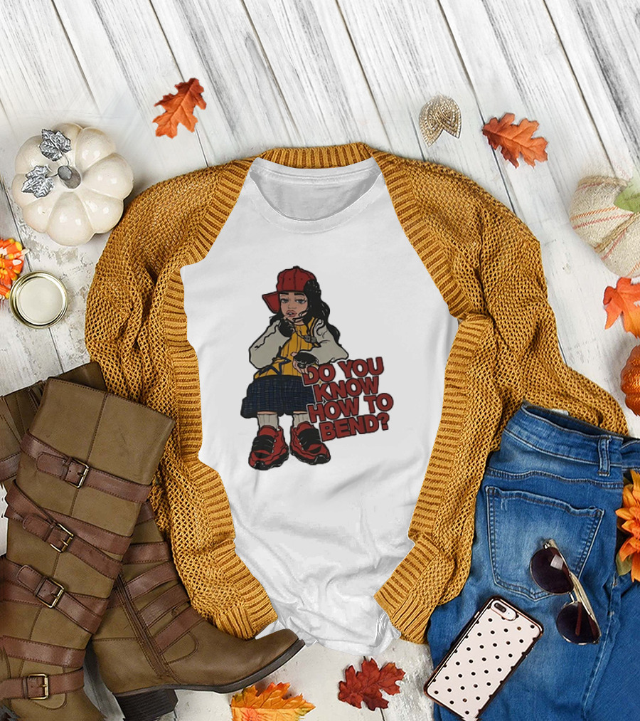 Do You Know How to Bend? Girl with Red Cap and Sneakers T-Shirt