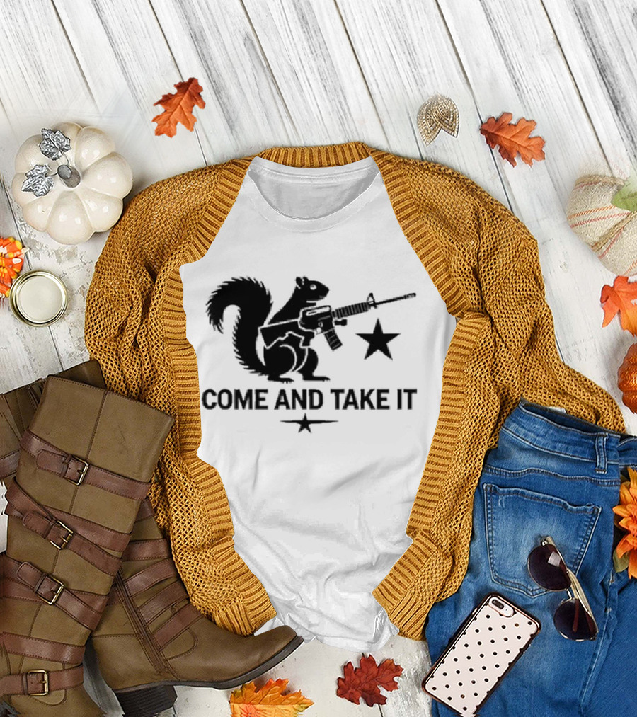 Peanut The Squirrel Come And Take It 2024 Rifle Star T-Shirt