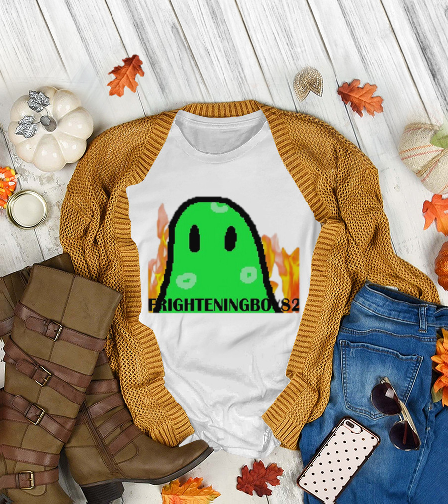 FRIGHTENINGBOY82 Slime with Fire Background T-Shirt
