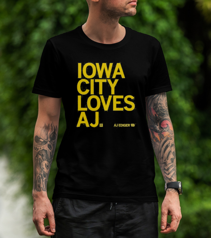 Iowa City Loves AJ Ediger T-Shirt