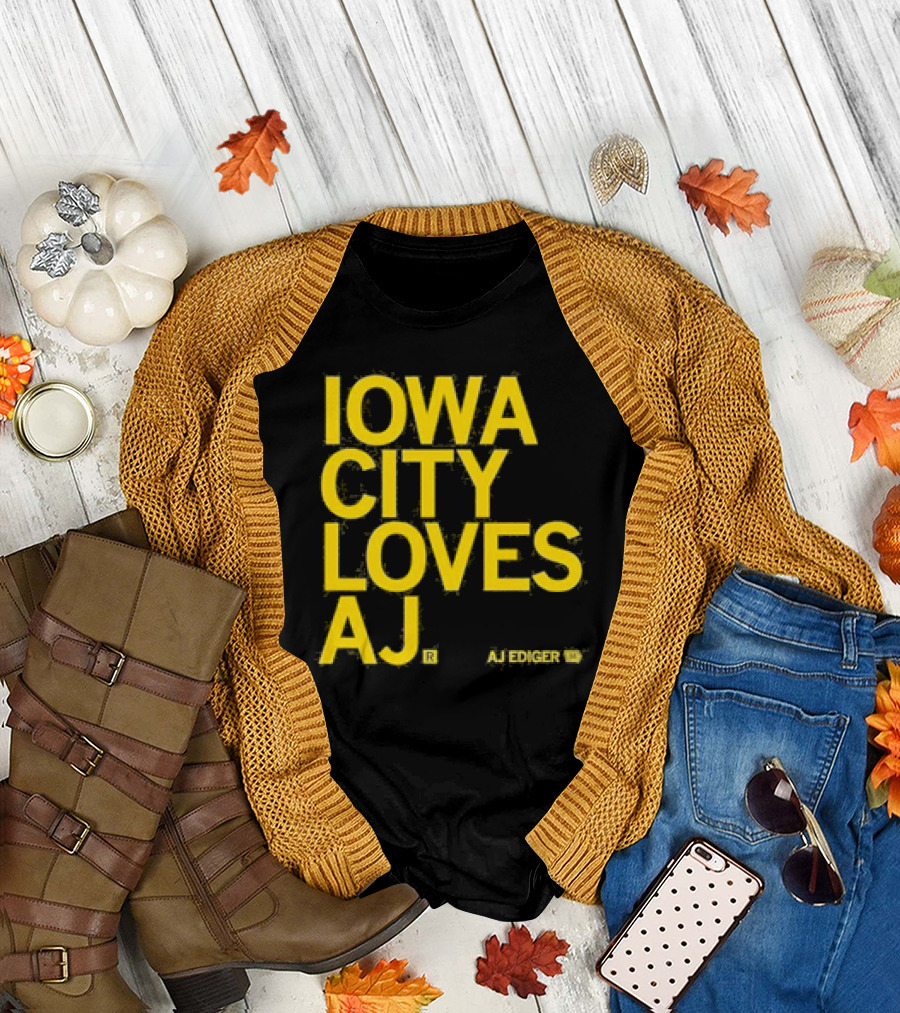 Iowa City Loves AJ Ediger T-Shirt