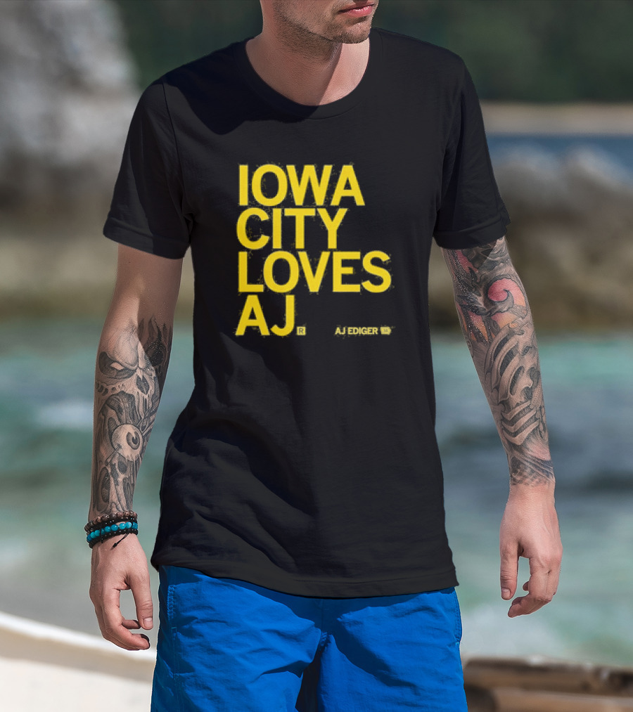 Iowa City Loves AJ Ediger T-Shirt