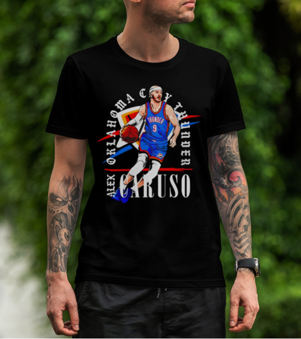 Alex Caruso Oklahoma City Thunder NBA Basketball Shield Vintage T-Shirt
