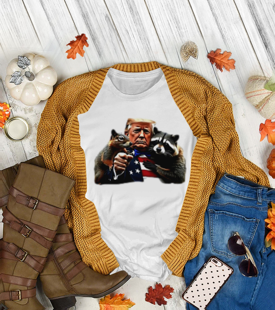 Trump Squirrel Raccoon Patriot T-Shirt