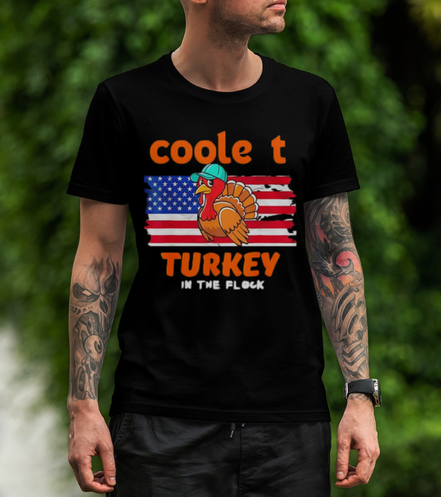 Cool Turkey USA Flag In The Flock T-Shirt