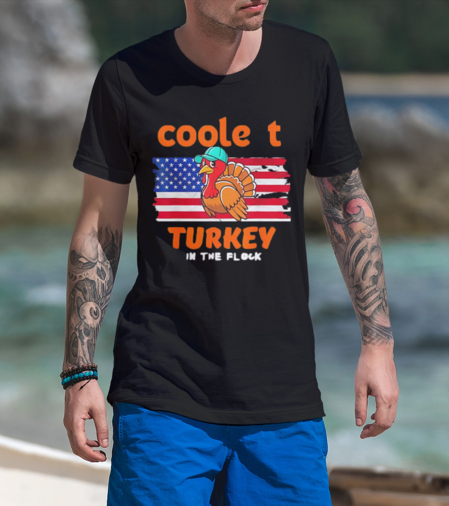 Cool Turkey USA Flag In The Flock T-Shirt