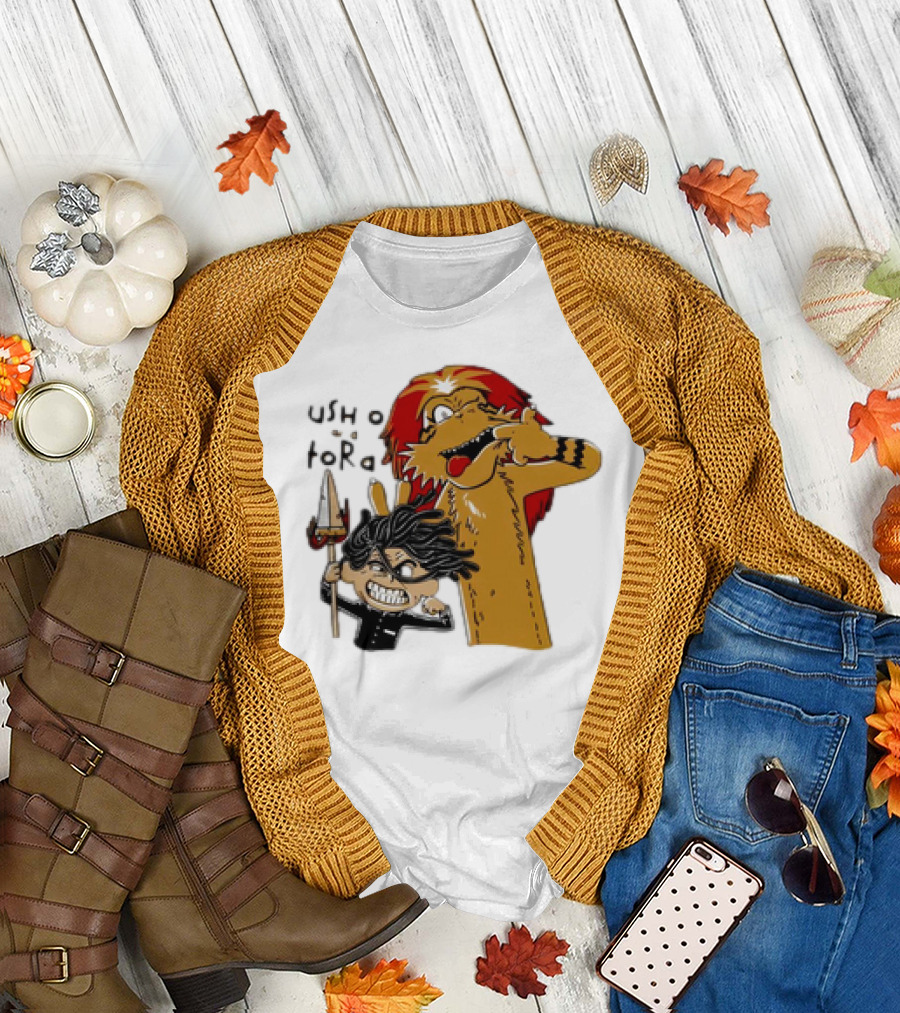 Ushio and Tora Calvin and Hobbes Mashup Tide and Tiger T-Shirt