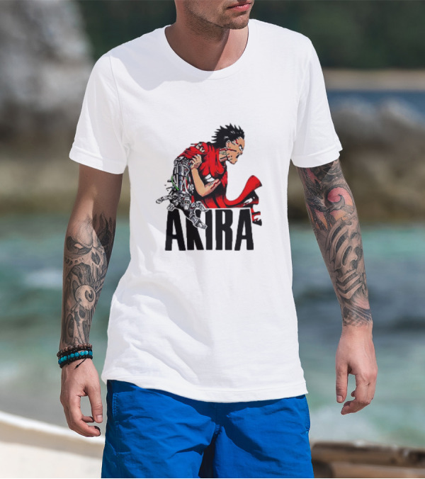 Akira Tetsuo Shima Cybernetic Arm Vintage 1980s Iconic Anime T-Shirt