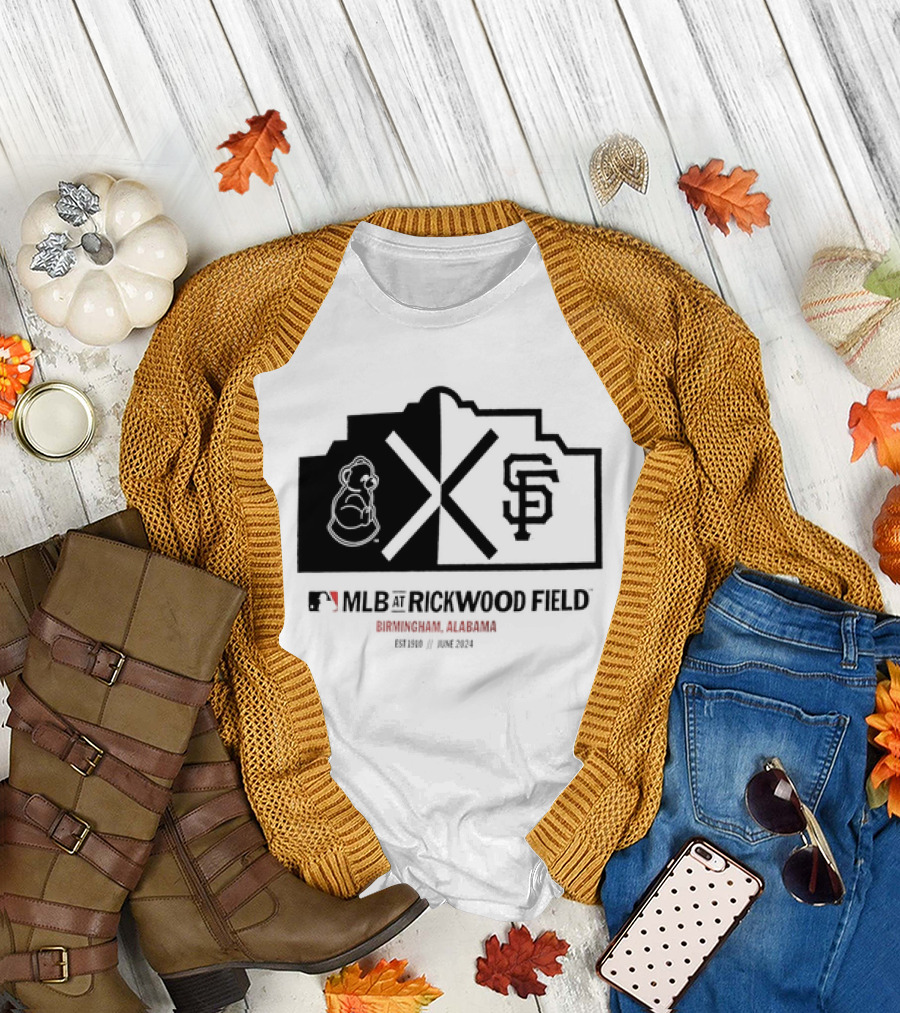 San Francisco Giants MLB Rickwood Field Birmingham Alabama June T-Shirt