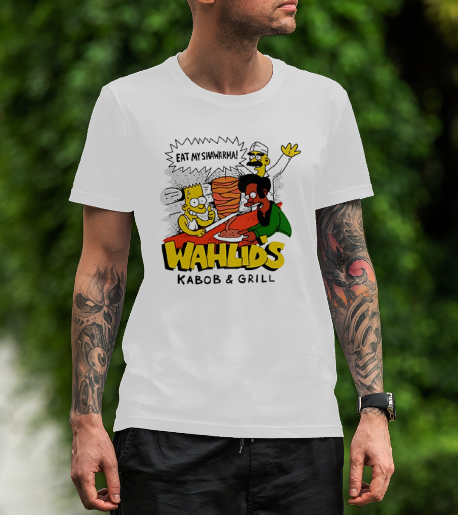 The Simpsons Wahlid's Eat My Shawarma Kabob And Grill T-Shirt