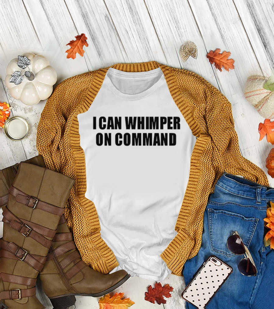 Woahryan I Can Whimper on Command Text T-Shirt