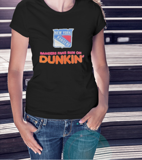 New York Rangers Fans Run On Dunkin' T-Shirt