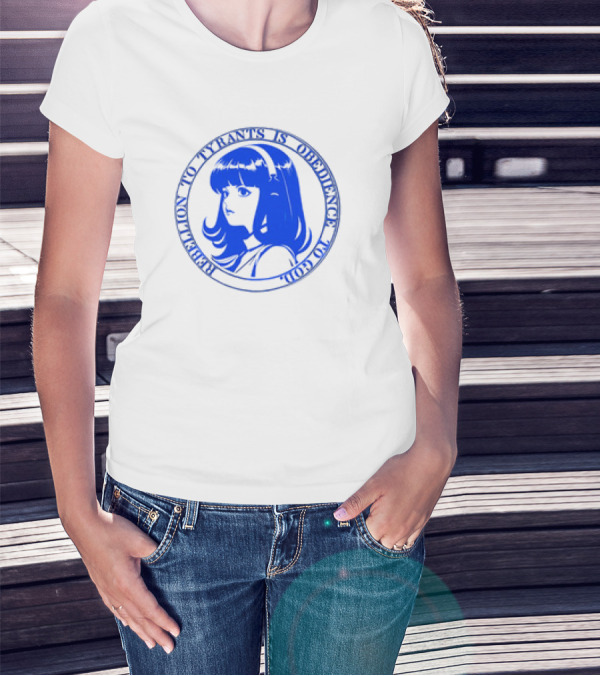 John Galt Obedience To God Rebellion To Tyrants Retro Anime Girl T-Shirt