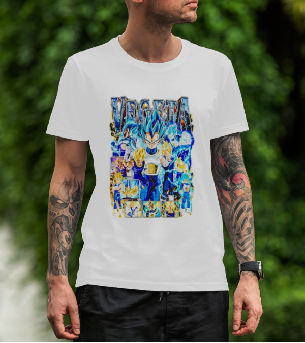 Vegeta Dragon Ball Anime Super Saiyan Blue Power Forms T-Shirt