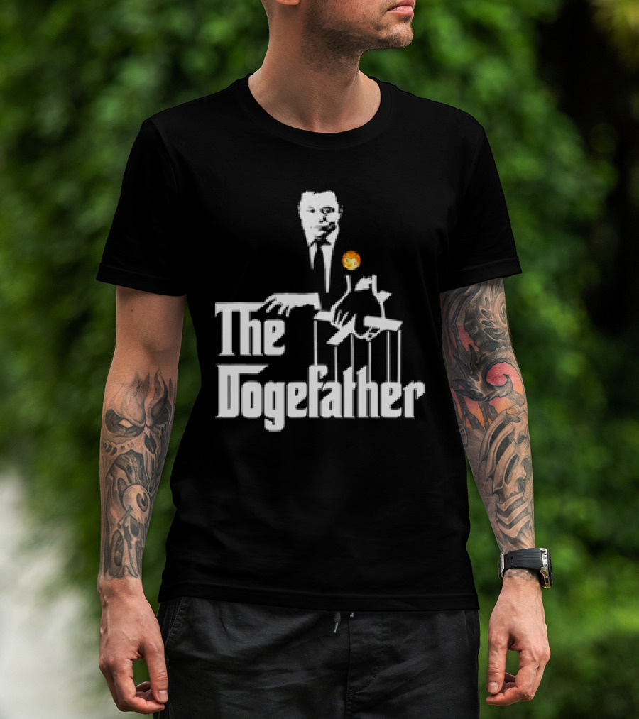 The Dogefather Elon Musk With Puppet And Doge Coin T-Shirt