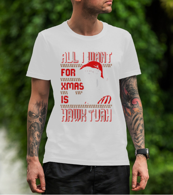 All I Want For Xmas Is Hawk Tuah Ugly Christmas T-Shirt
