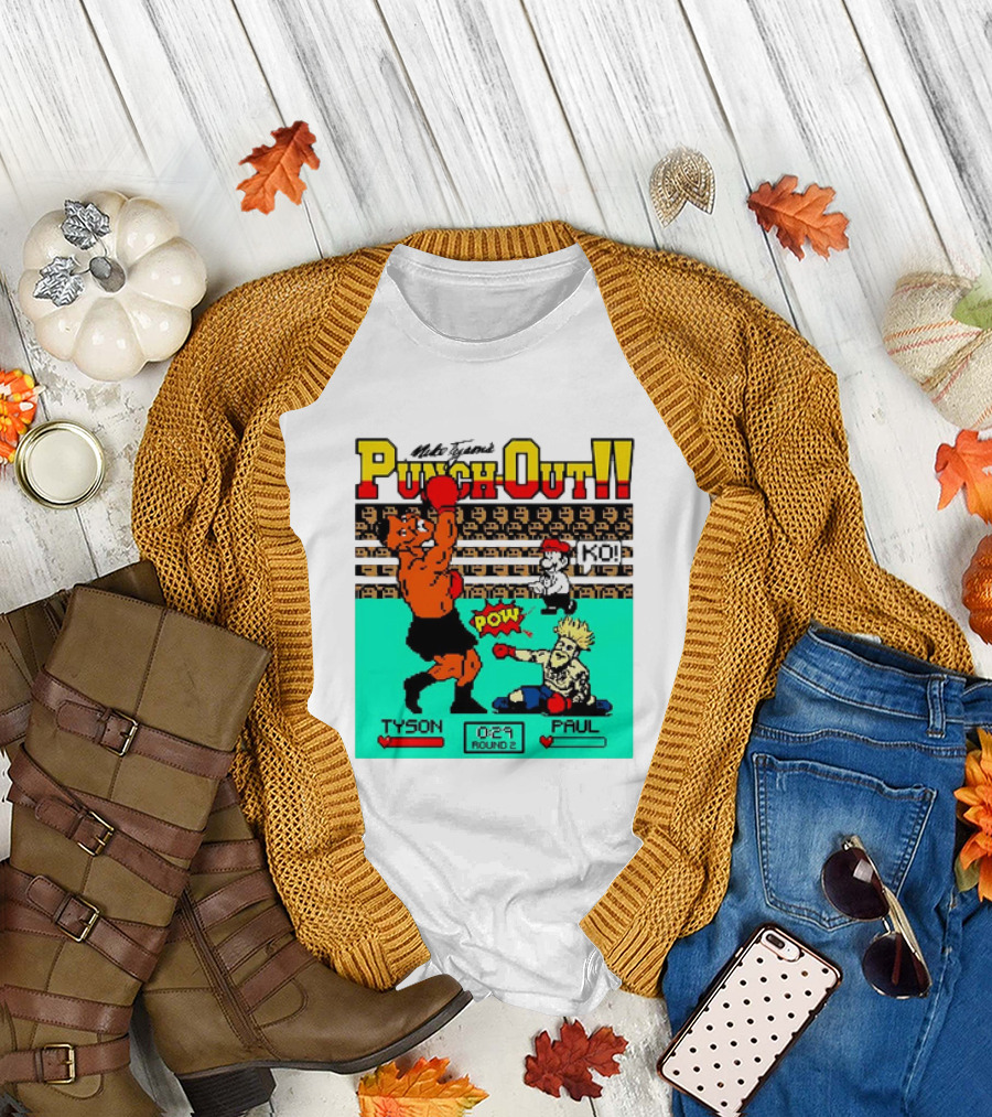 Mike Tyson’s Punch-Out KO Tyson POW Paul Round 2 Retro Game Boxing Match T-Shirt