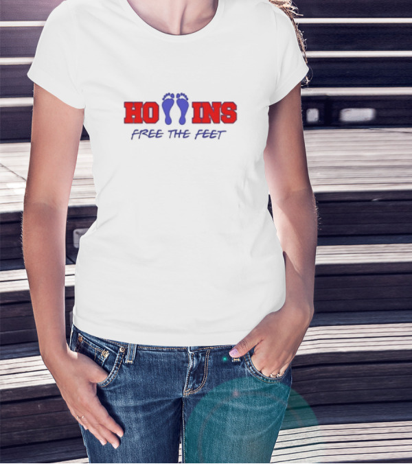 Mack Hollins Free The Feet Hollins With Footprints T-Shirt