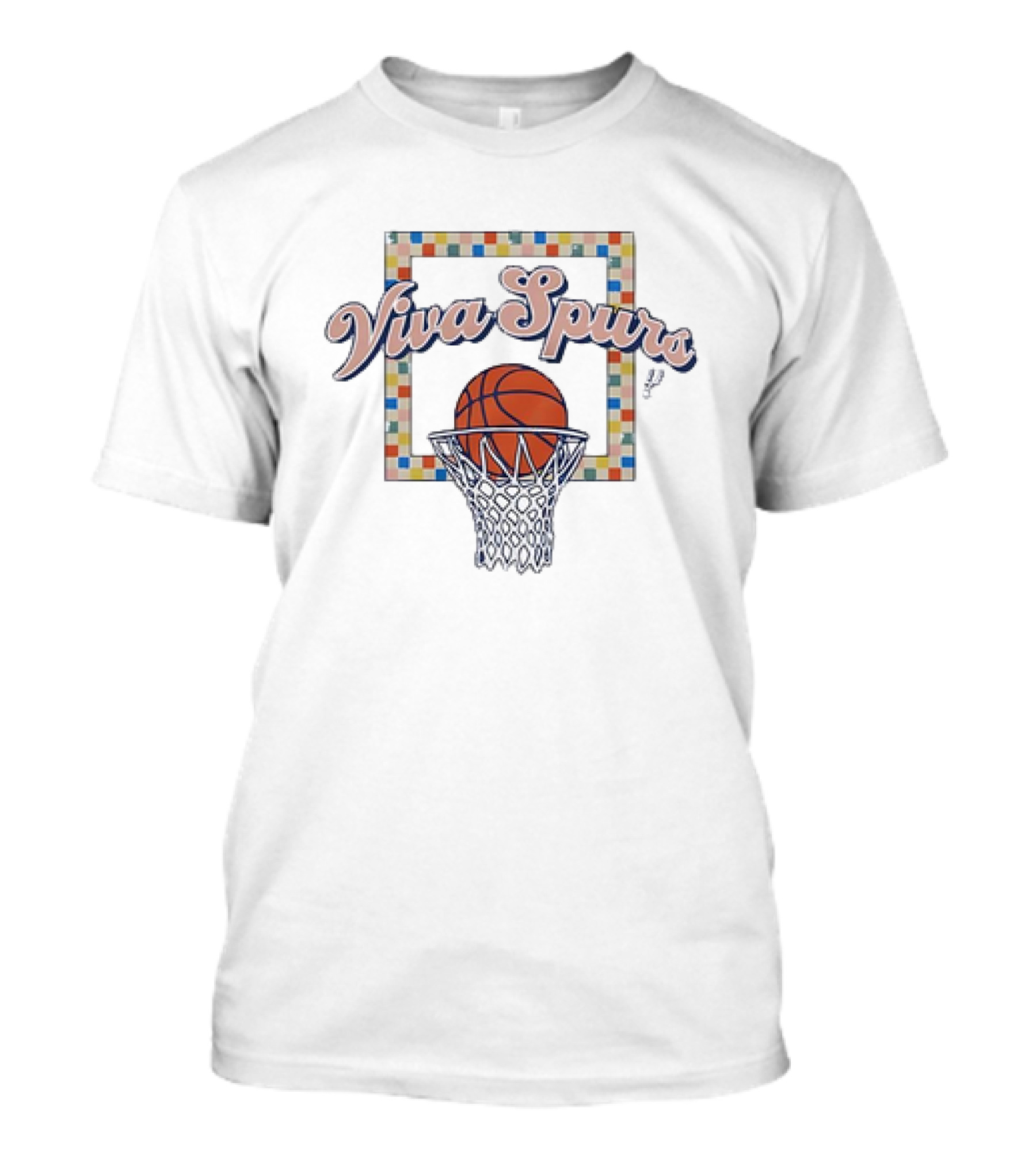 Viva Spurs Basketball San Antonio Spurs Basketball Hoop T-Shirt
