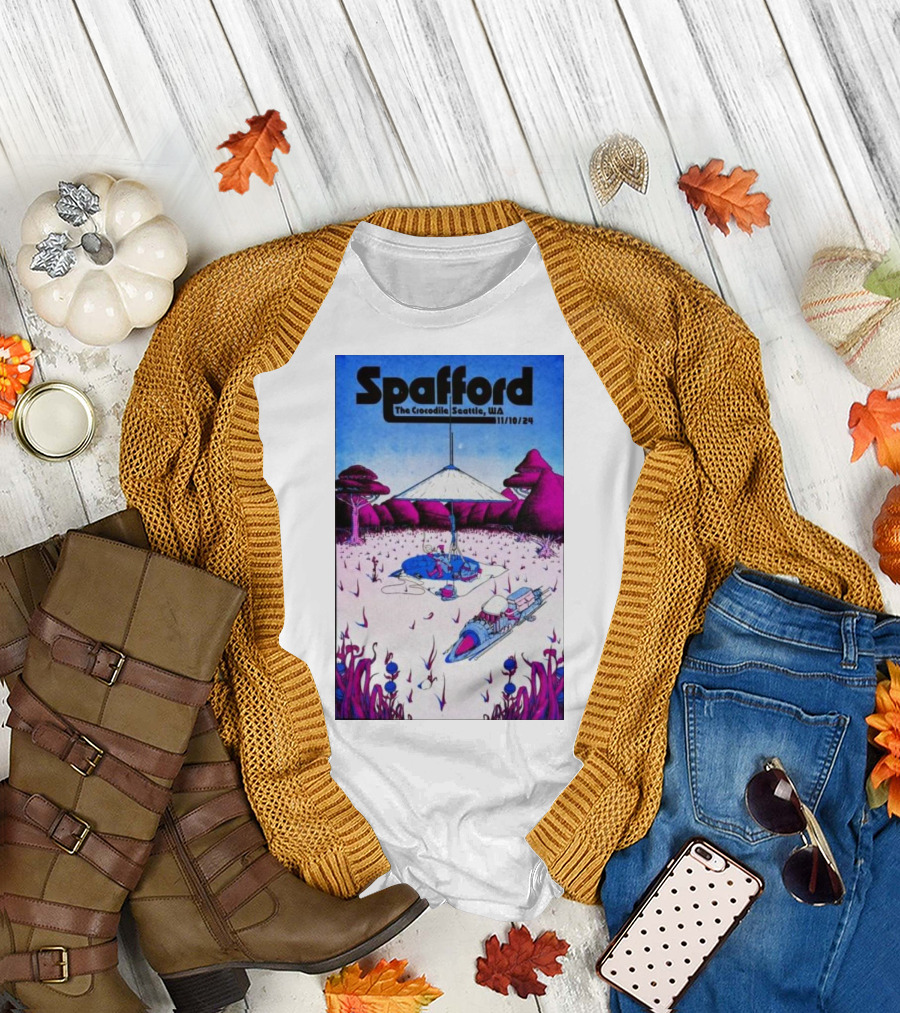 Spafford Live at The Crocodile Seattle 11/10/24 Vintage Sci-Fi Scene T-Shirt