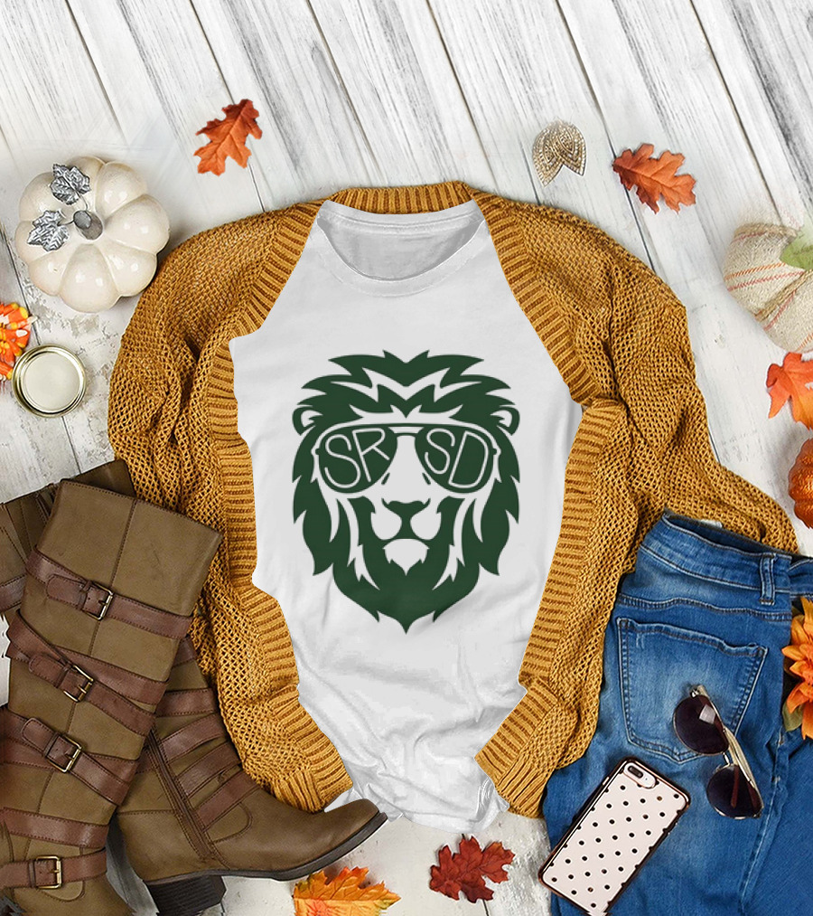 SRSD St. Rita Lion Mascot in Sunglasses T-Shirt