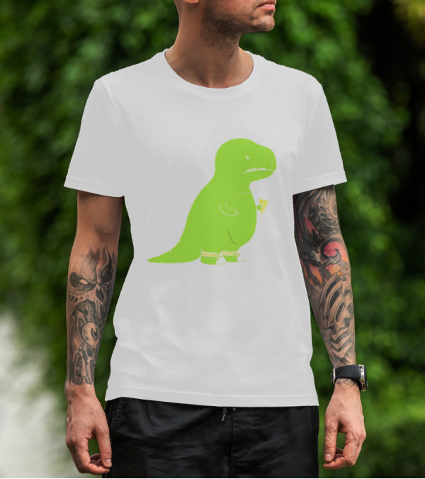 T-rex Struggles With An Ice Cream Cone Darn Silly Dinosaur Problem T-Shirt