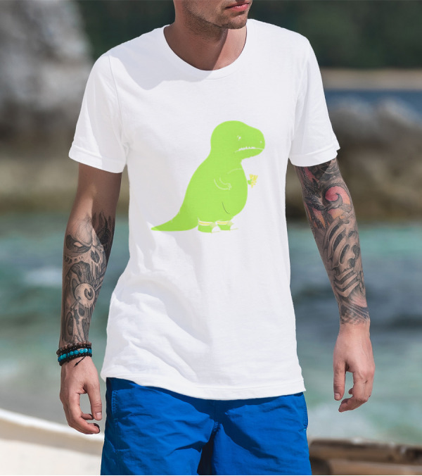 T-rex Struggles With An Ice Cream Cone Darn Silly Dinosaur Problem T-Shirt