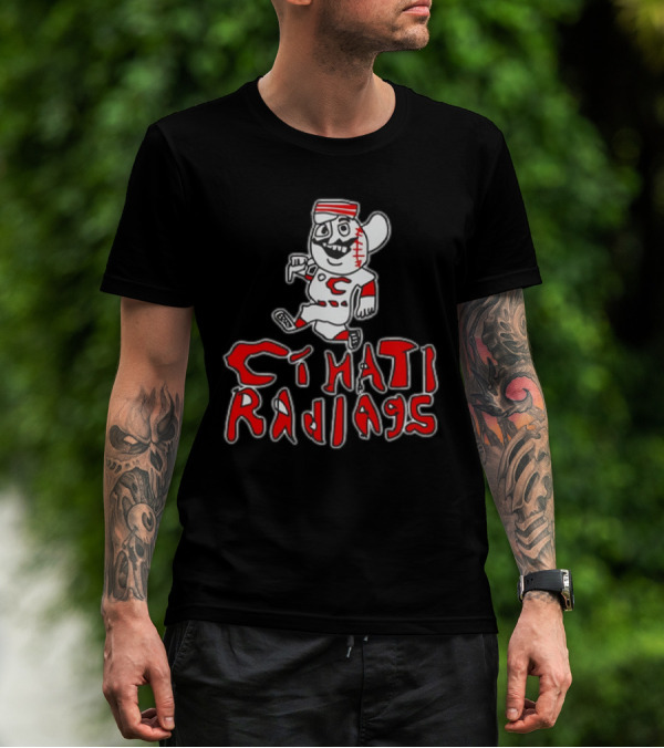 Cincinnati Reds Parody Baseball Character T-Shirt