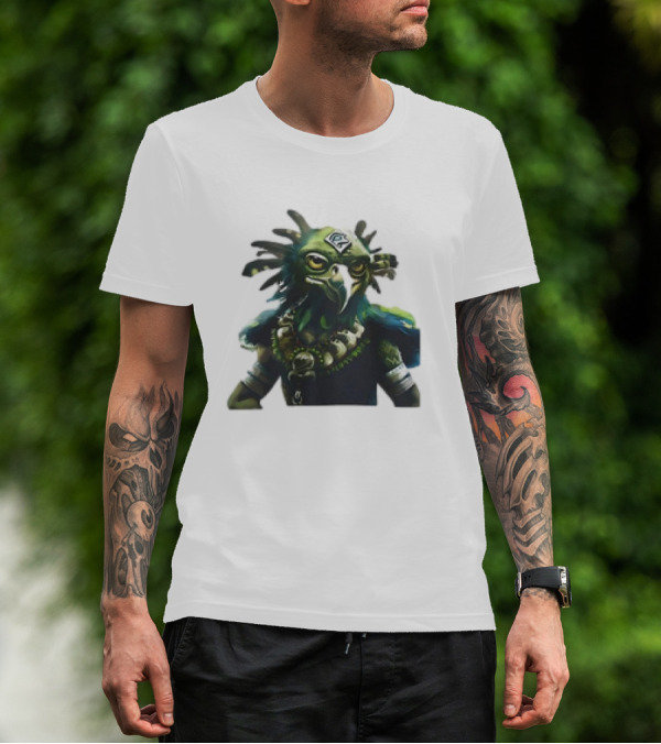 Seattle Seahawks Vintage Mascot Fantasy Bird God T-Shirt