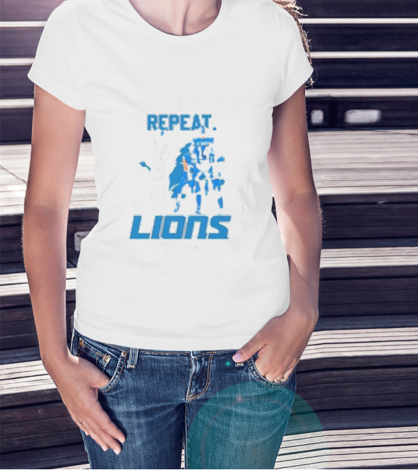 Repeat Lions Win Celebrate One Pride Detroit Lions T-Shirt