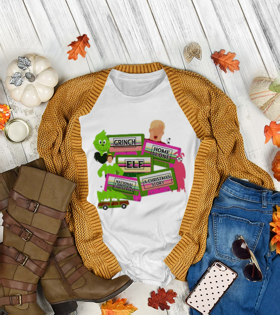 Grinch Home Alone Elf National Lampoon Christmas Story T-Shirt