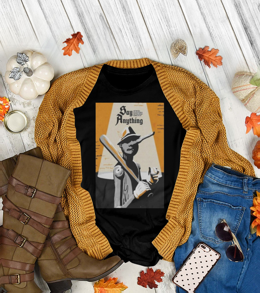 Say Anything Nov 16 2024 Grand Rapids MI GLC Live At 20 Monroe Pinocchio Baseball T-Shirt