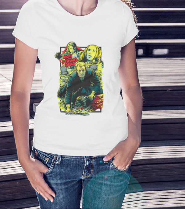 Night Of The Living Dead Horror Collage T-Shirt