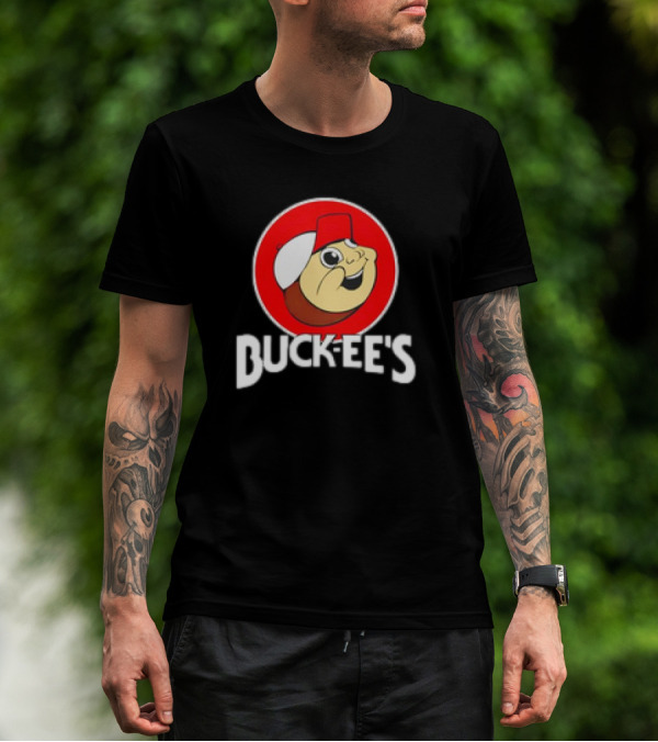 Buck-ee’s Cartoon Retro Logo Red Cap Circle T-Shirt