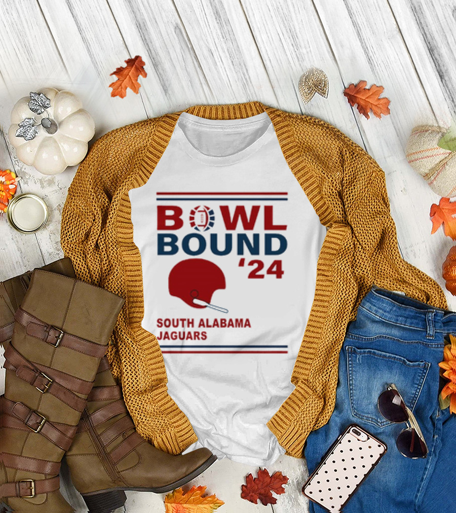 South Alabama Jaguars Bowl Bound 2024 Football Helmet T-Shirt