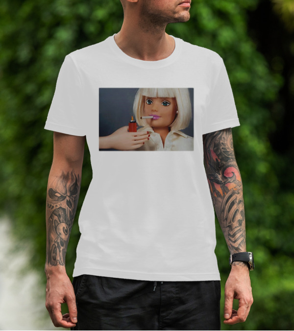 Barbie Smoking Cigarettes Doll With Lighter T-Shirt