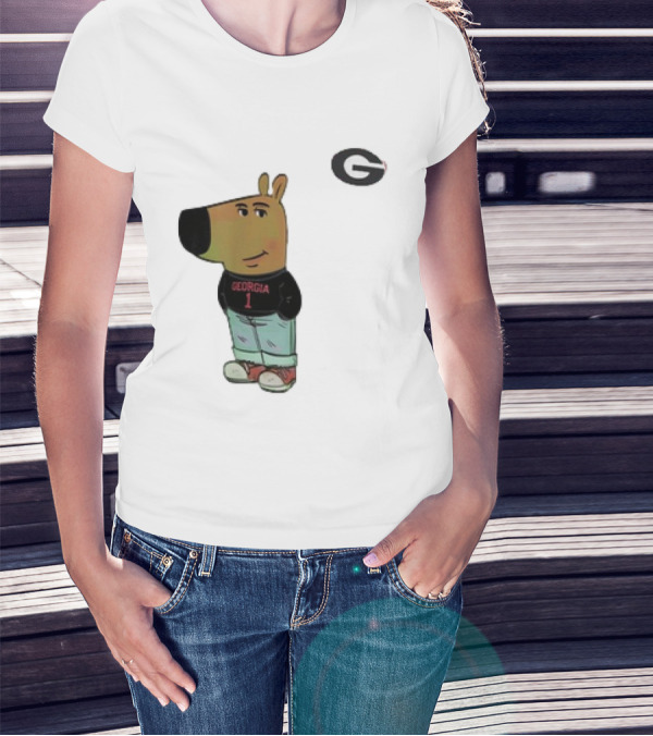 Georgia Bulldogs I Am Just A Chill Guy G Logo Cartoon Character T-Shirt
