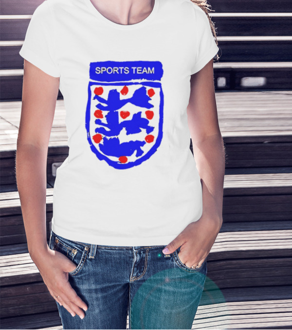 Sports Team Three Lions England Badge Crest T-Shirt