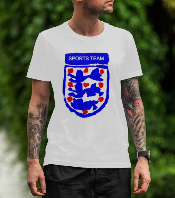 Sports Team Three Lions England Badge Crest T-Shirt