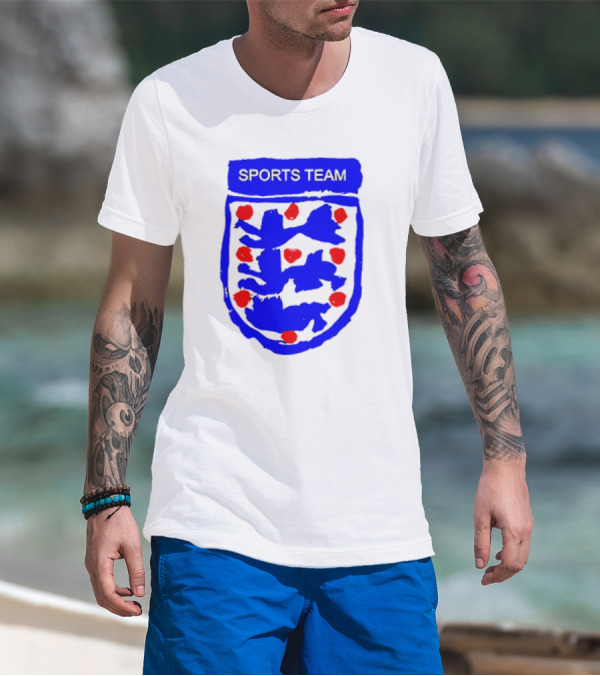 Sports Team Three Lions England Badge Crest T-Shirt