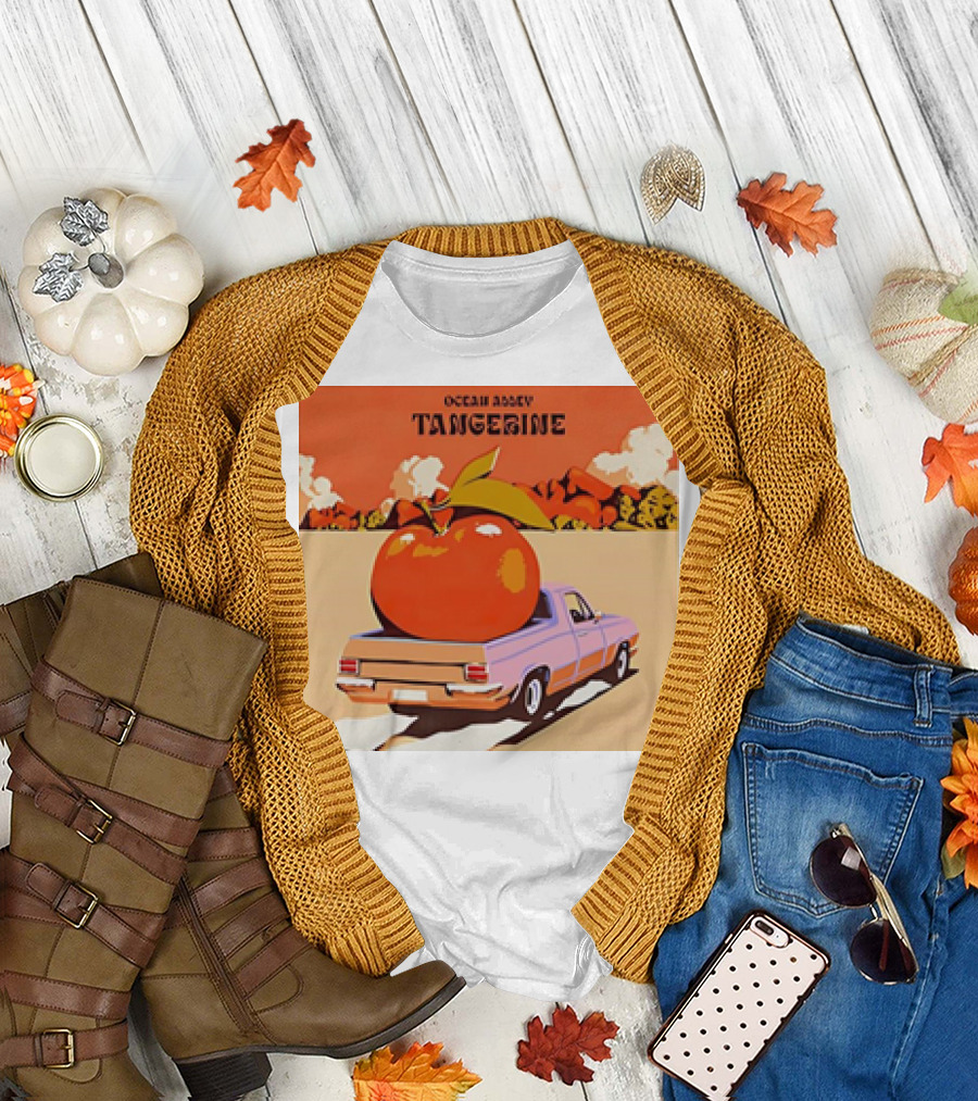 Ocean Alley Tangerine Vintage Truck with Giant Fruit Animation T-Shirt