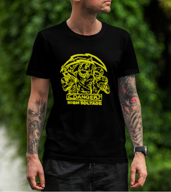 Chargers Danger High Voltage Football Players T-Shirt