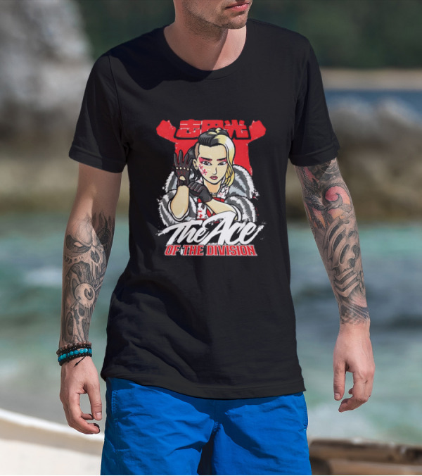 Hikaru Shida The Ace Of The Division Japanese Kanji Red Black Glove T-Shirt