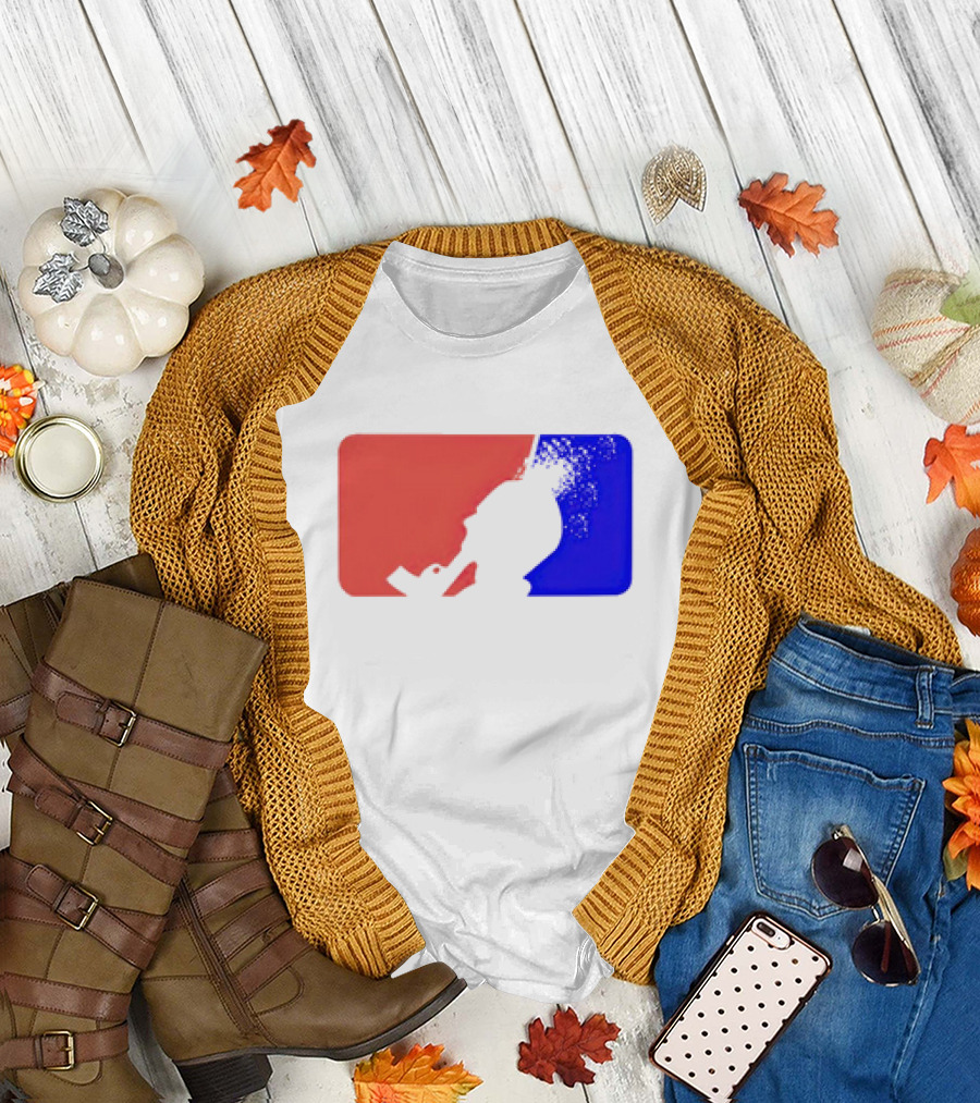 David Major League Shooting Silhouette Red Blue Funny T-Shirt