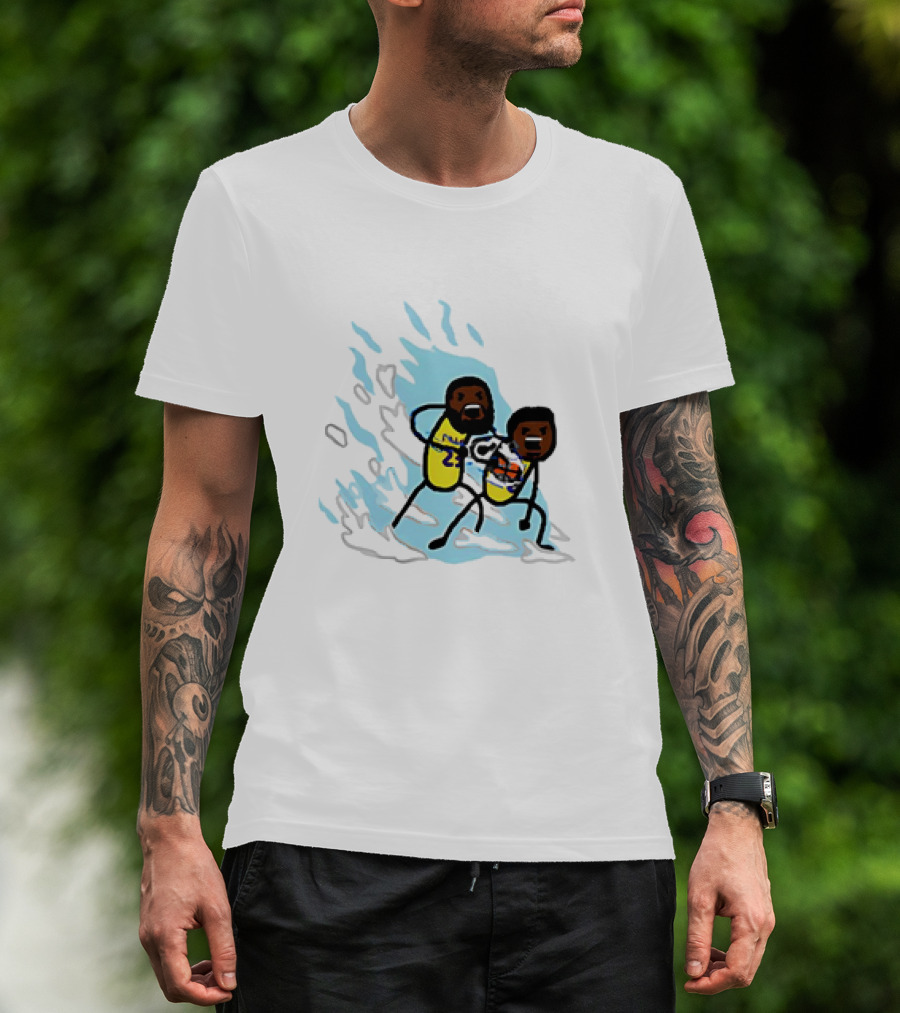 LeBron James Los Angeles Lakers Father Son Kamehameha Basketball Anime Fusion T-Shirt