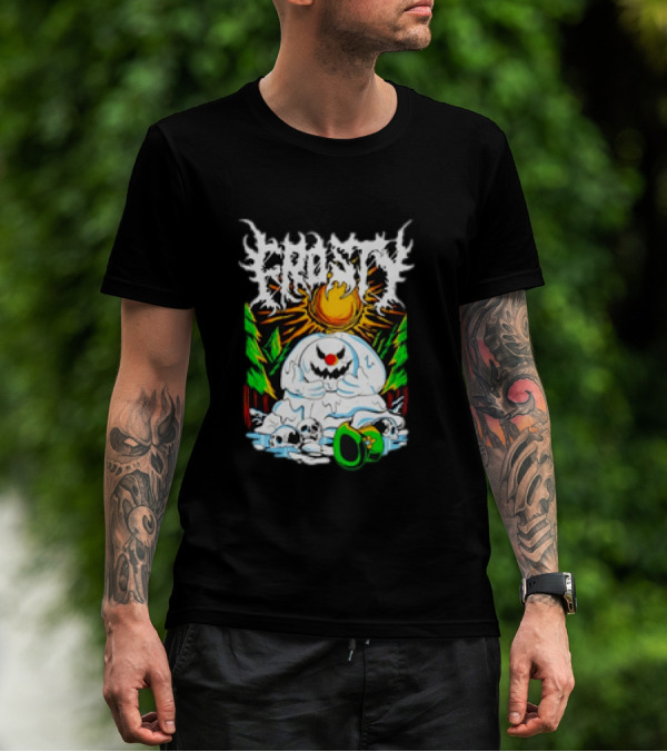 Frosty Melting Under The Sun With Skulls And Pine Trees T-Shirt