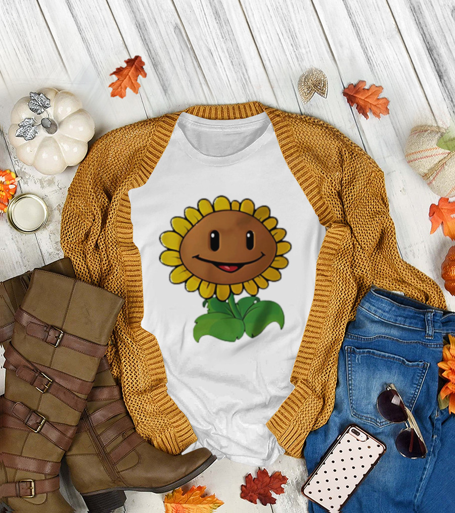 Sunflower Character Plants vs Zombies T-Shirt