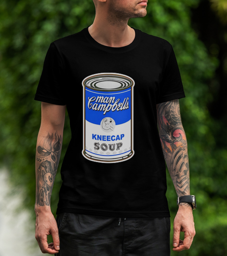Man Campbell’s Vintage Kneecap Soup Can T-Shirt