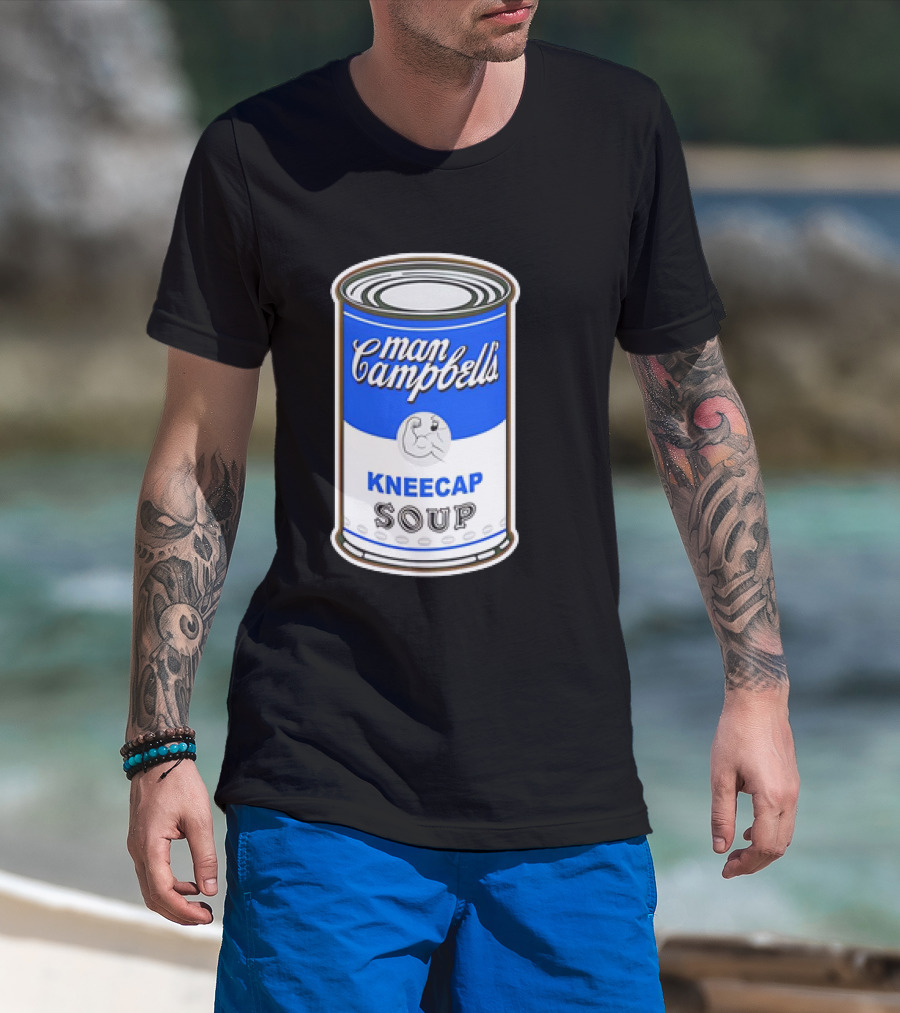 Man Campbell’s Vintage Kneecap Soup Can T-Shirt
